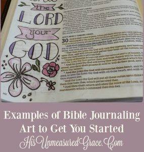 Examples of Bible Journaling Art