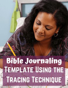 Bible Journaling template Using the Tracing Technique