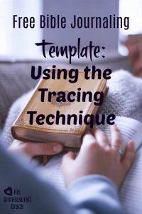 Free Bible Journaling Template - Using the Tracing Technique