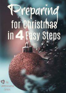 Preparing for Christmas in 4 Easy Steps
