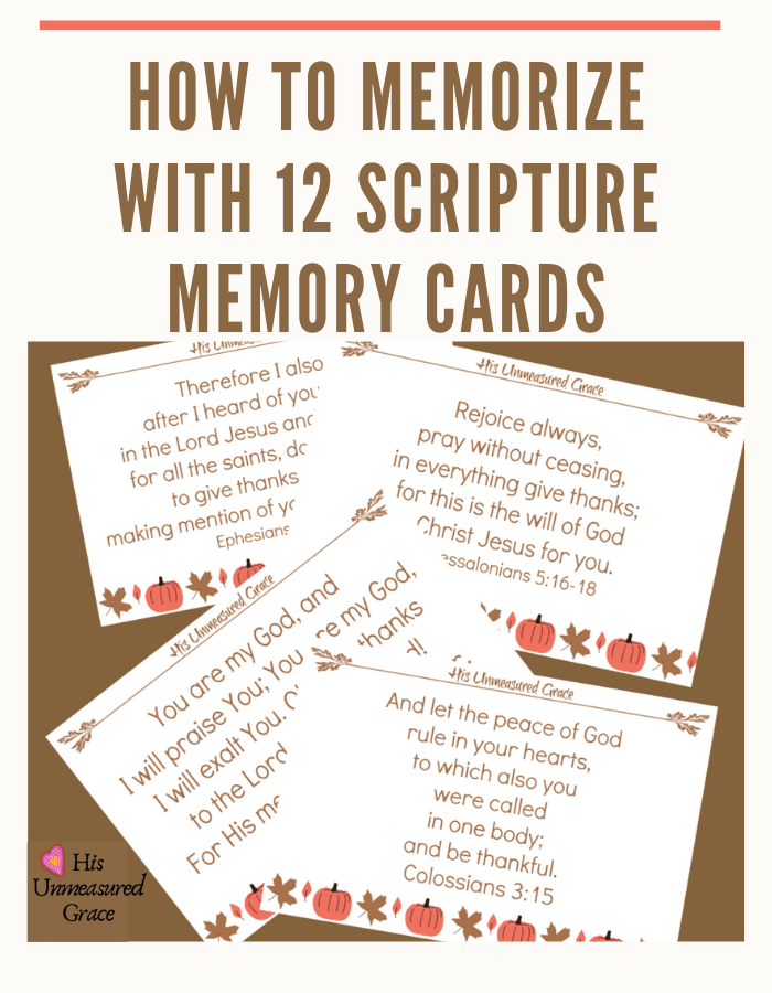 How To Memorize with 12 Scripture Memory Cards