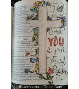 Tutorial on Using a Cross for Bible Journaling