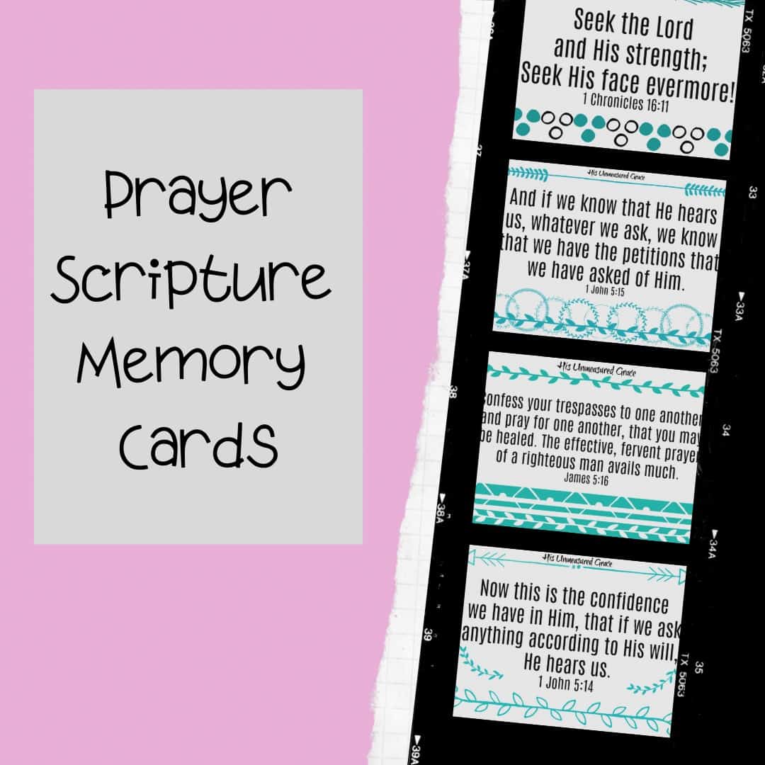 prayer scripture cards