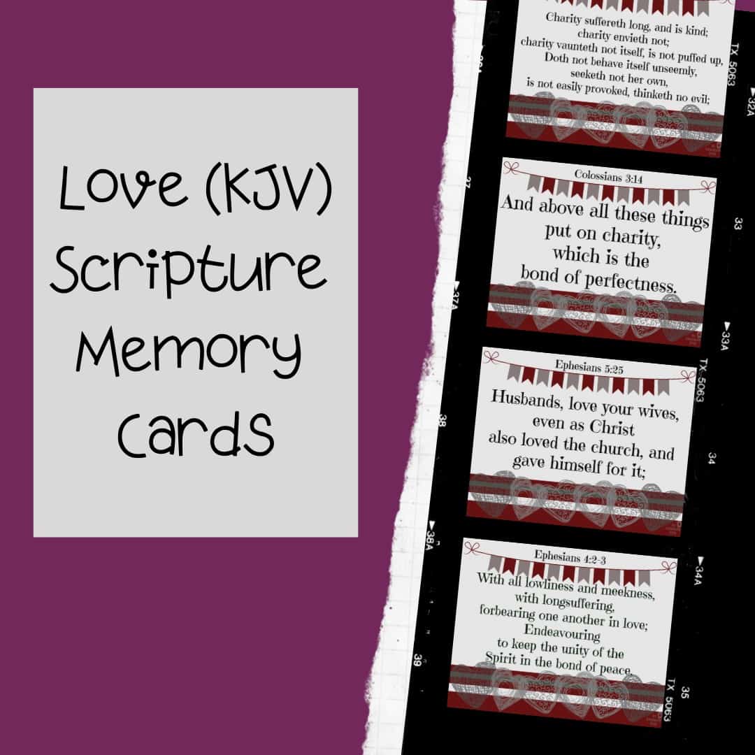 Love scripture cards KJV