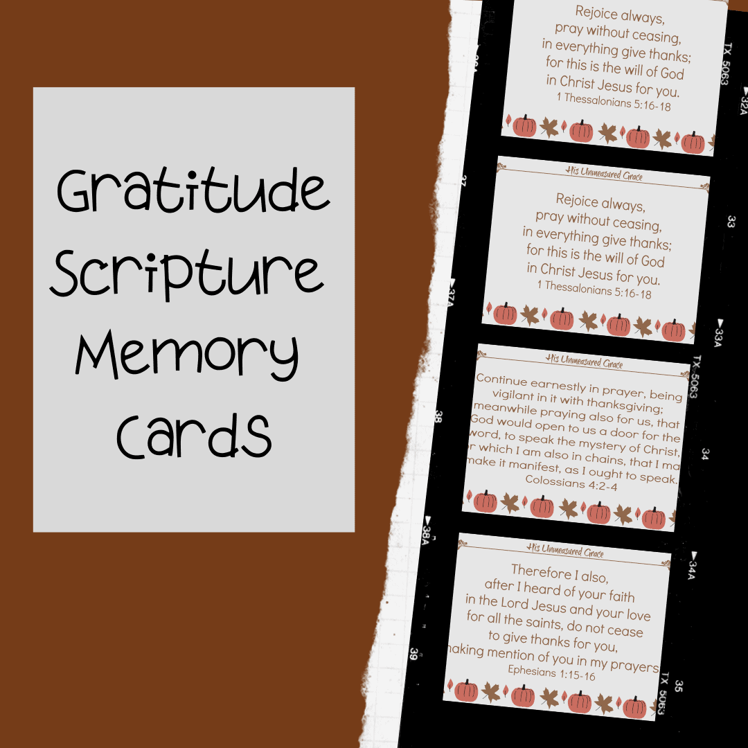 Gratitude scripture cards