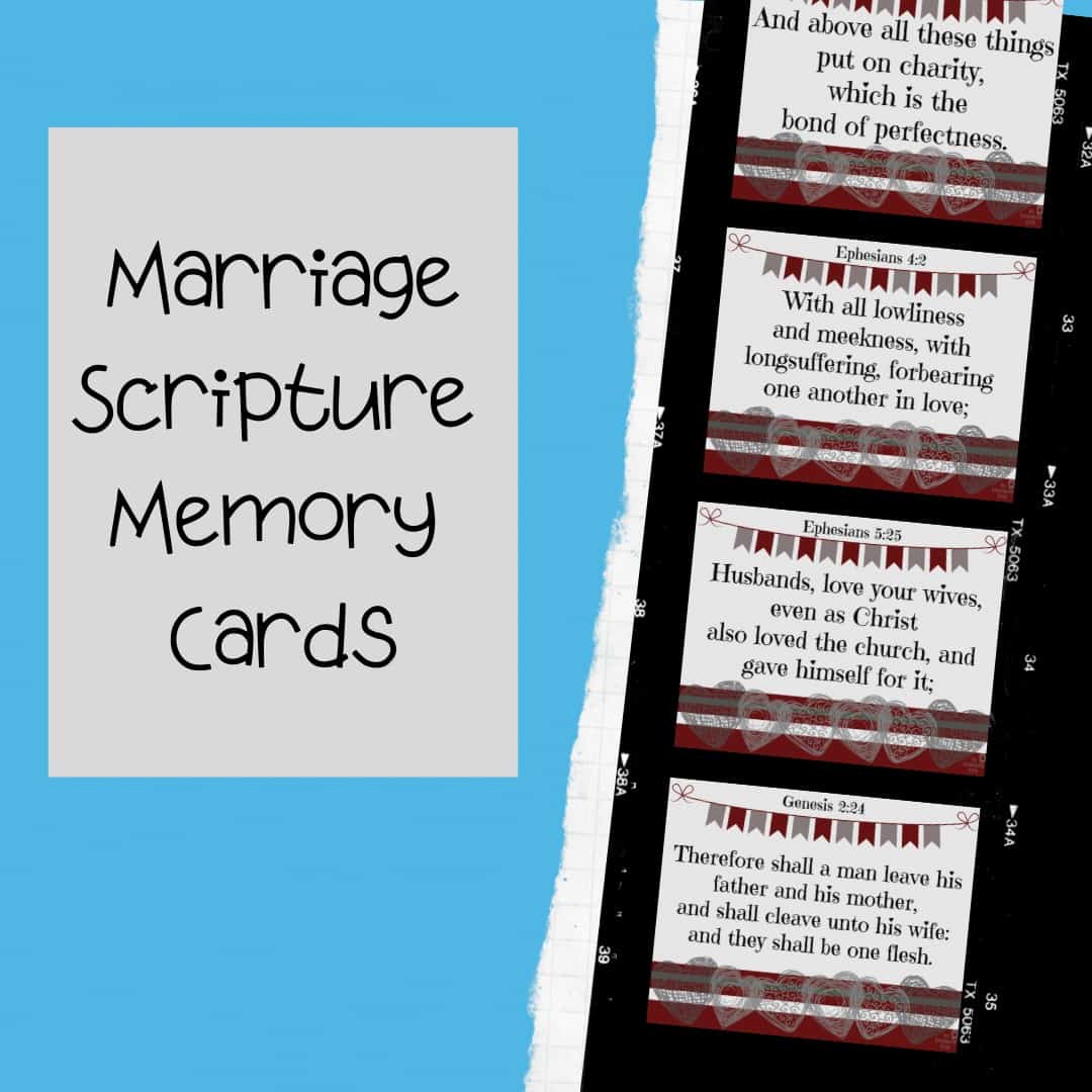 Marriage scripture cards