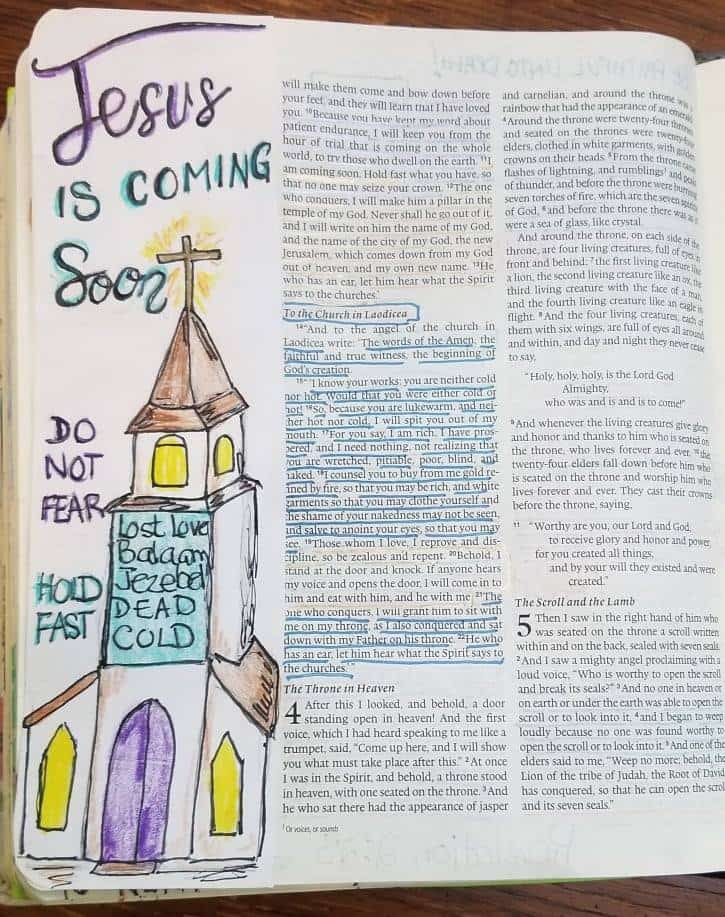 Bible Journaling through Revelation will give you coloring inspiration as this book about the end times comes alive before your eyes!