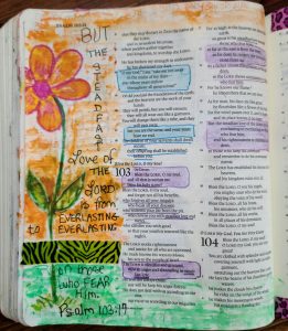 Bible Journaling with Flowers to Praise God