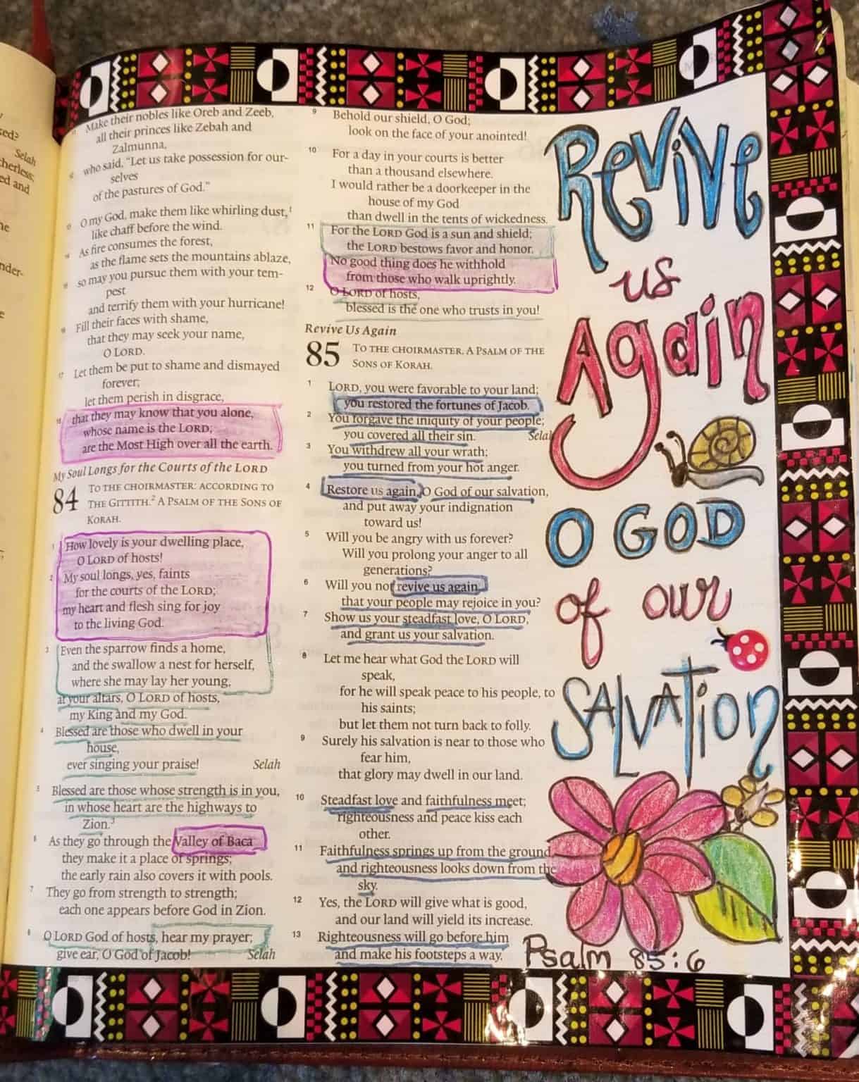 Bible Journaling Flowers to Praise God