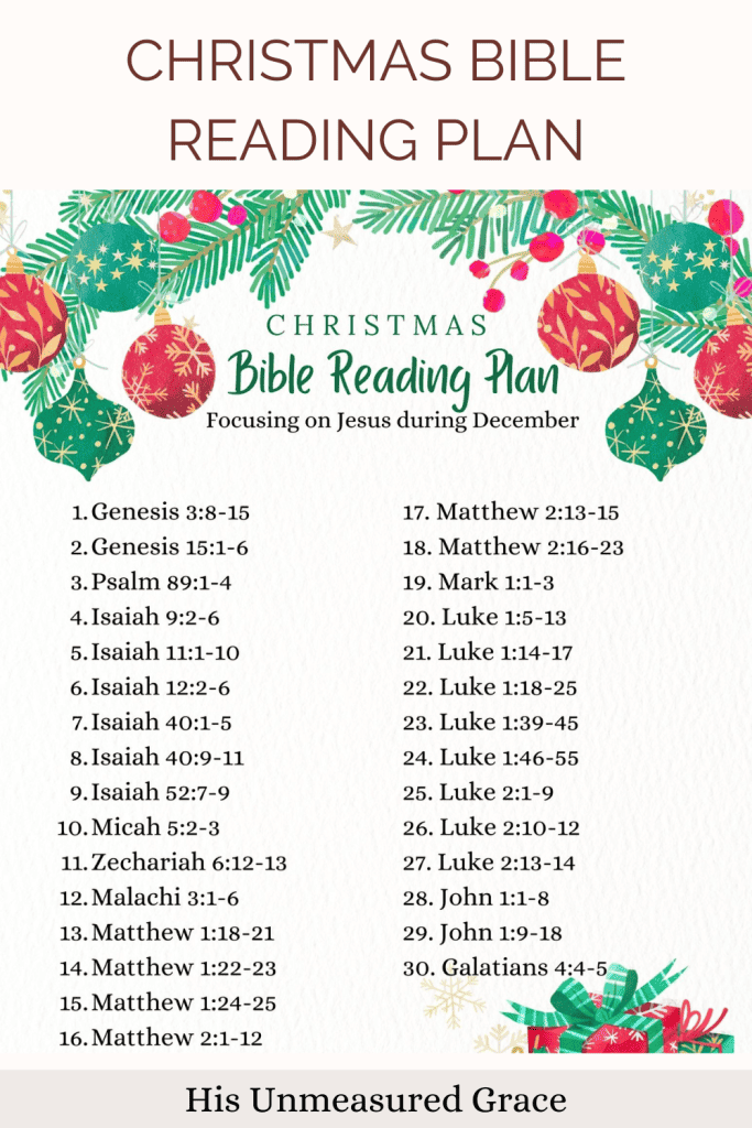 Christmas Bible Reading Plan 