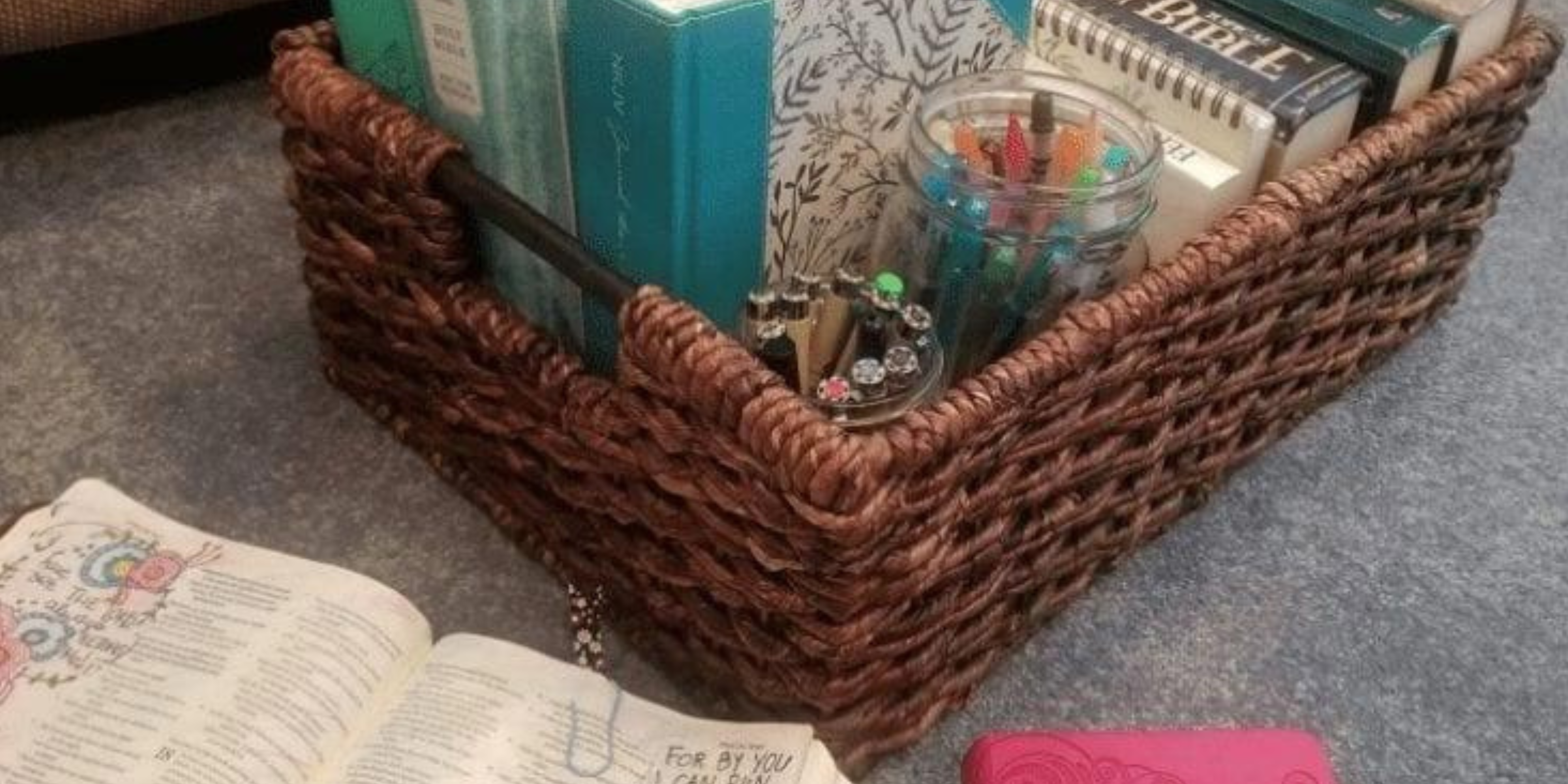 How To Make a Bible Journaling Basket for Your Quiet Time